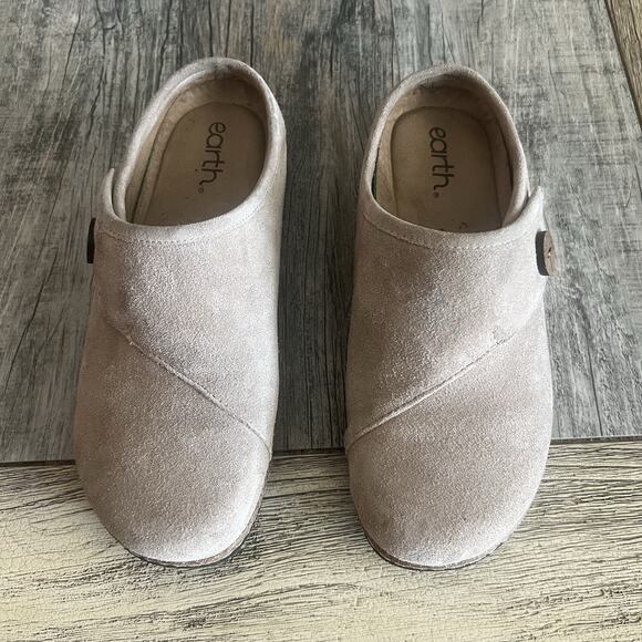 Earth Shoes Ezra Round Toe Casual Slip-on Flat Clogs Taupe Size 8.5 Comfort - Picture 5 of 8